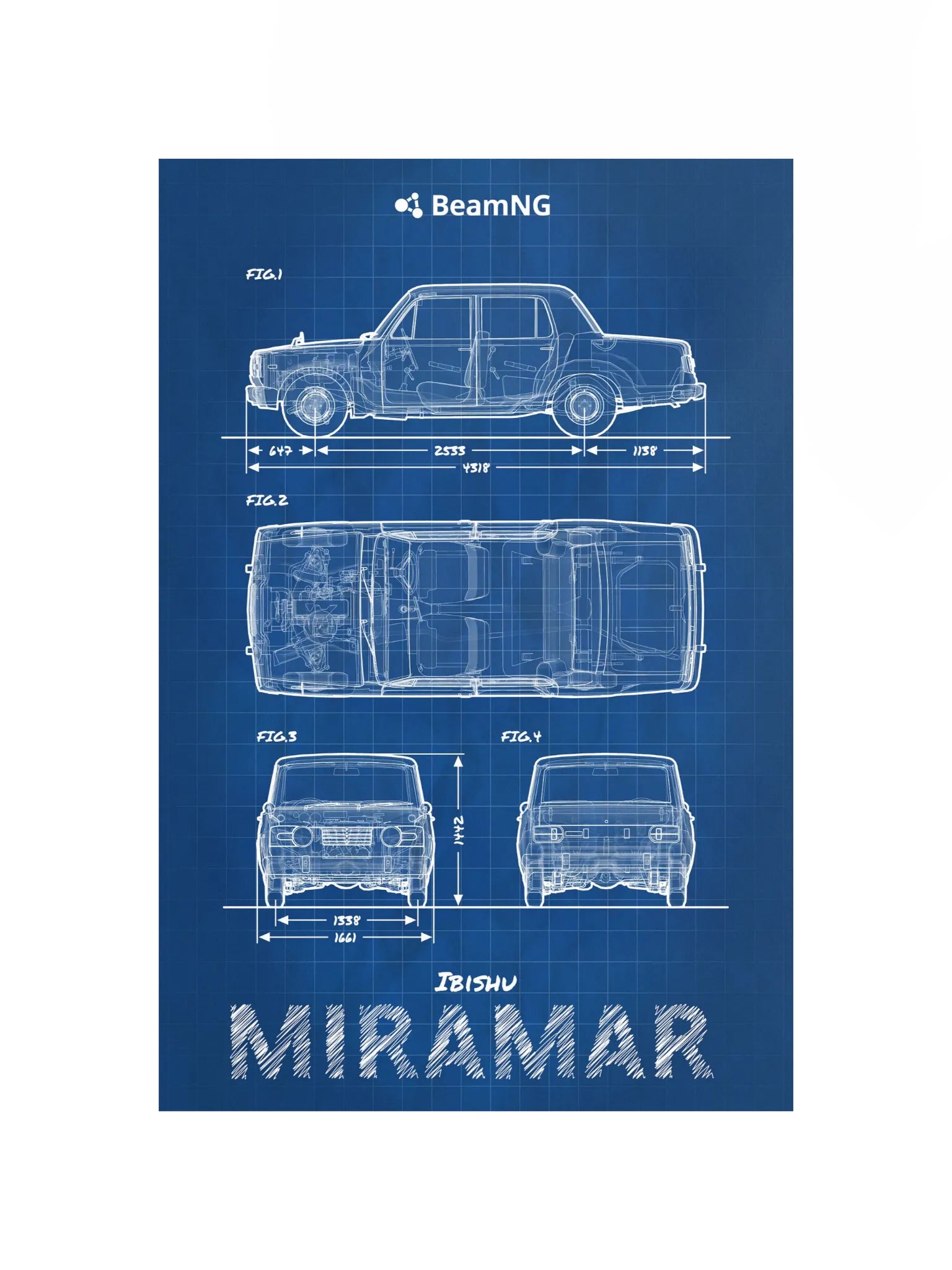 Ibishu Miramar Blueprint Poster product image (4)