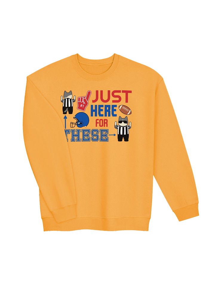 American Football Cat (JUST HERE FOR THESE - touchdown signals) - Unisex Adult Midweight Crewneck Sweatshirt product image (26)