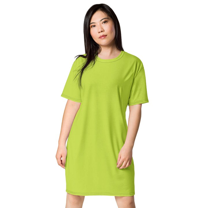 Oversized T-Shirt Dress - Fresh Mindaro, Sizes 2XS-6XL product image (1)
