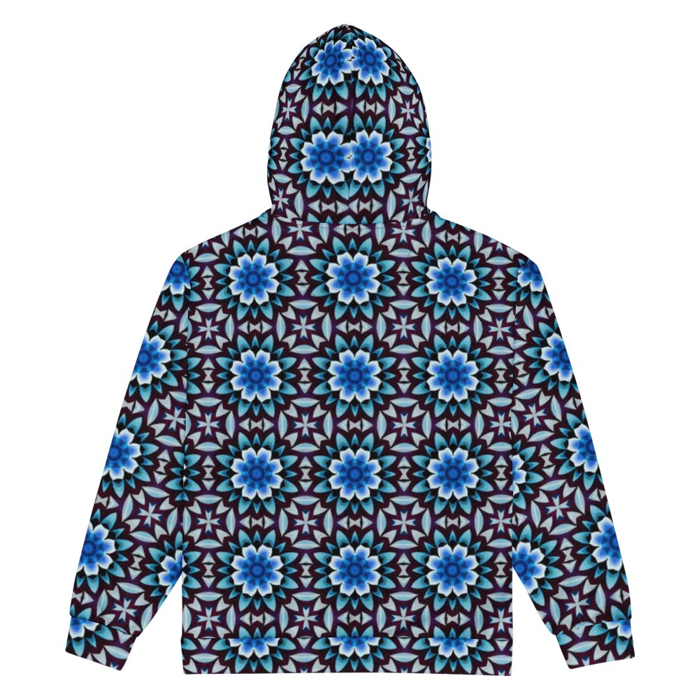 Symmetric Blue Floral Unisex Hoodie product image (5)