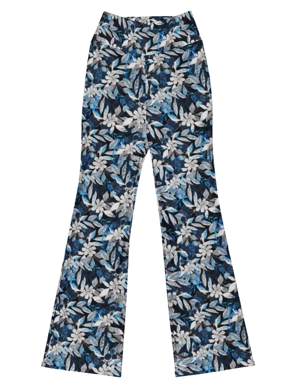 Blue White Garden Flare Leggings product image (1)
