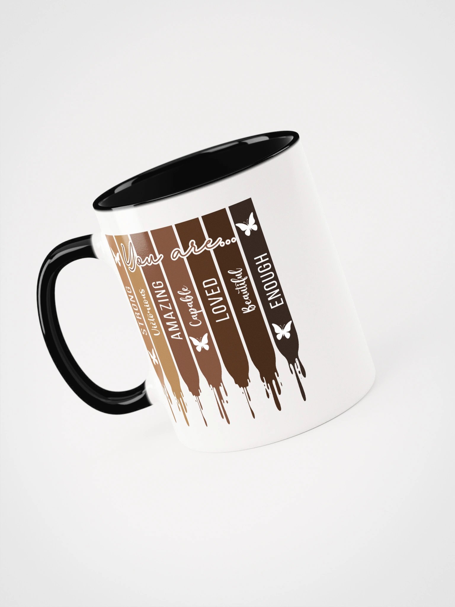 Melanin Stripes Black Accent Mug for Black Women product image (4)