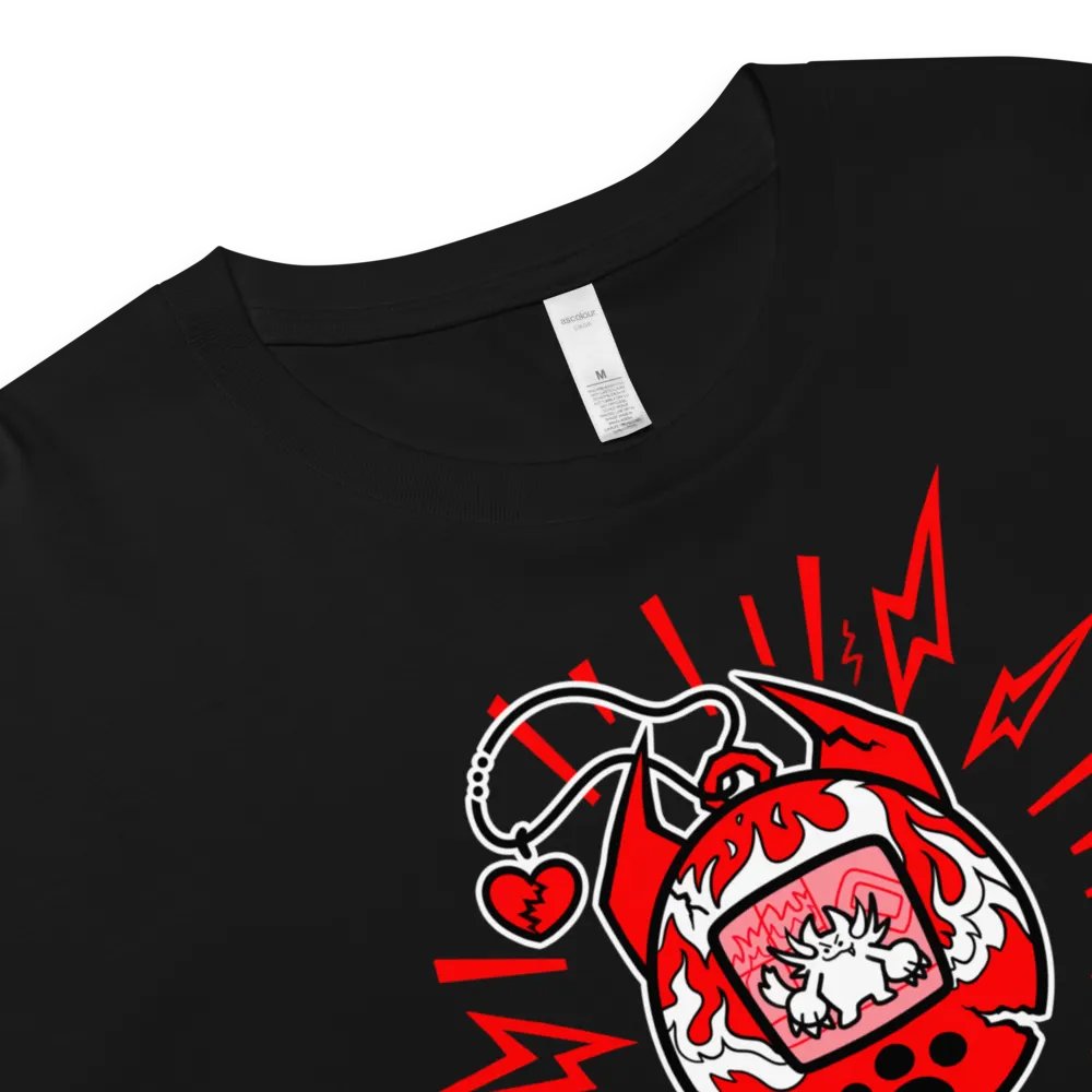 Heartbreaker Virtual Meow // Crop Top - Black and Red product image (4)