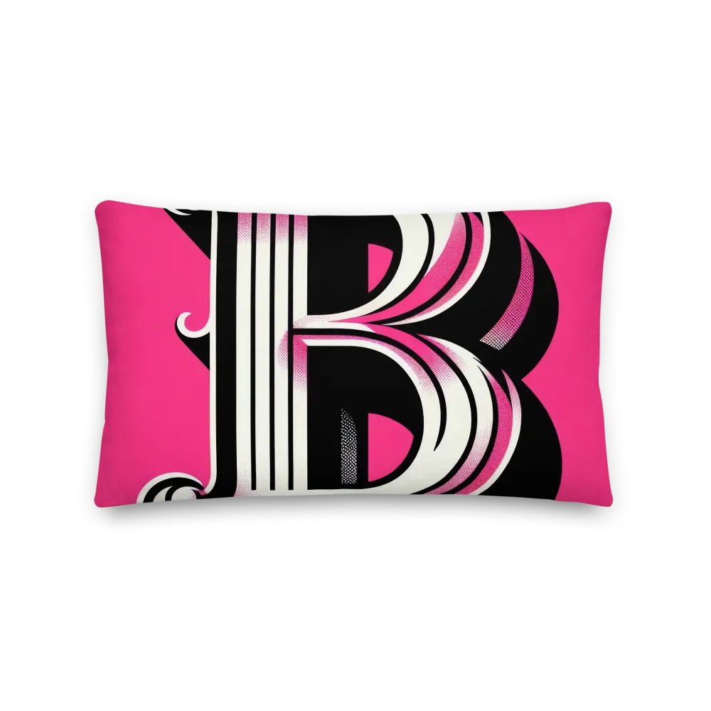 Bewitching 3D Monogram Pillow |AI Design initial B product image (2)