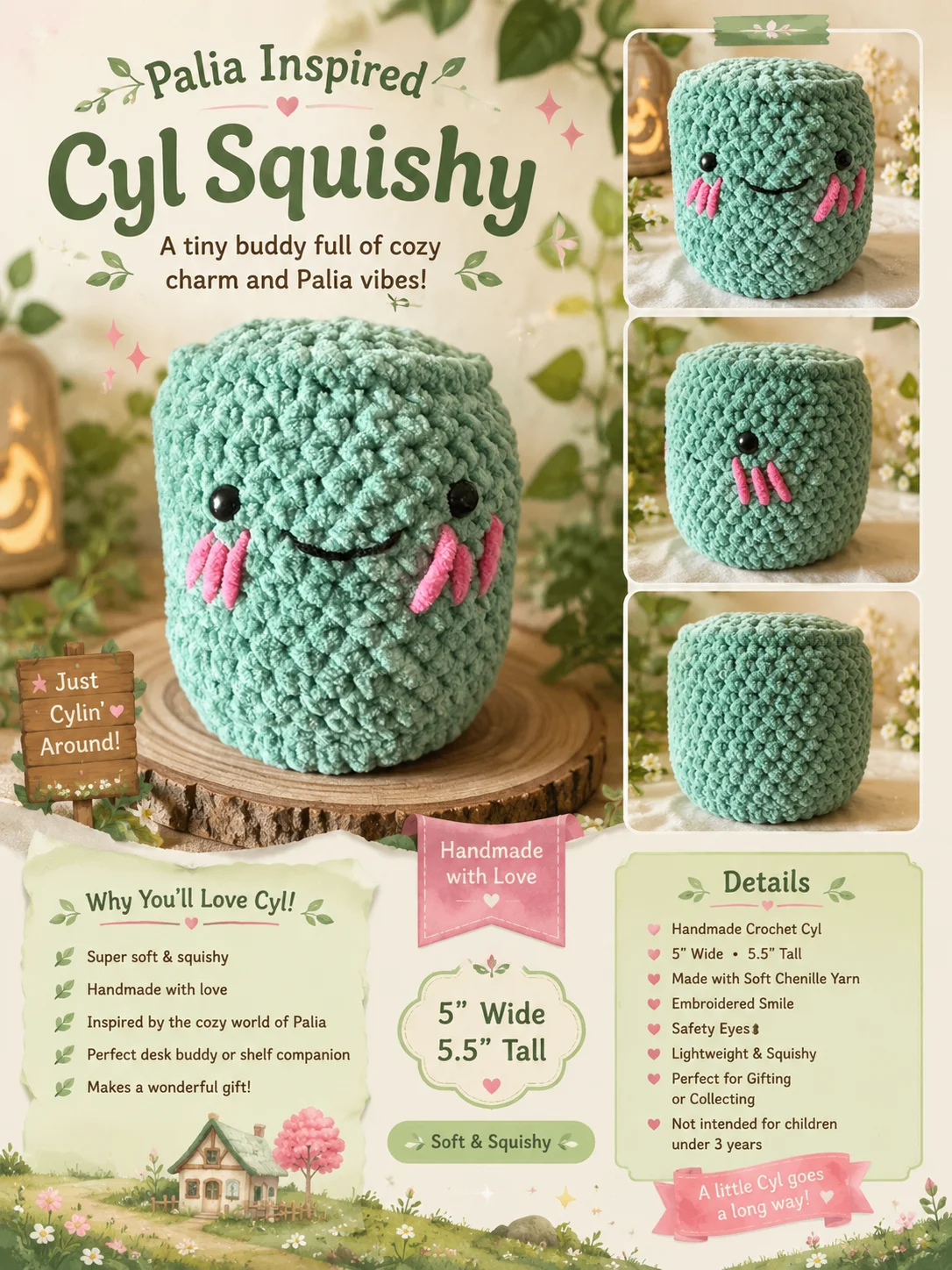 Cyl Squishy — Palia-Inspired Crochet Plush product image (1)
