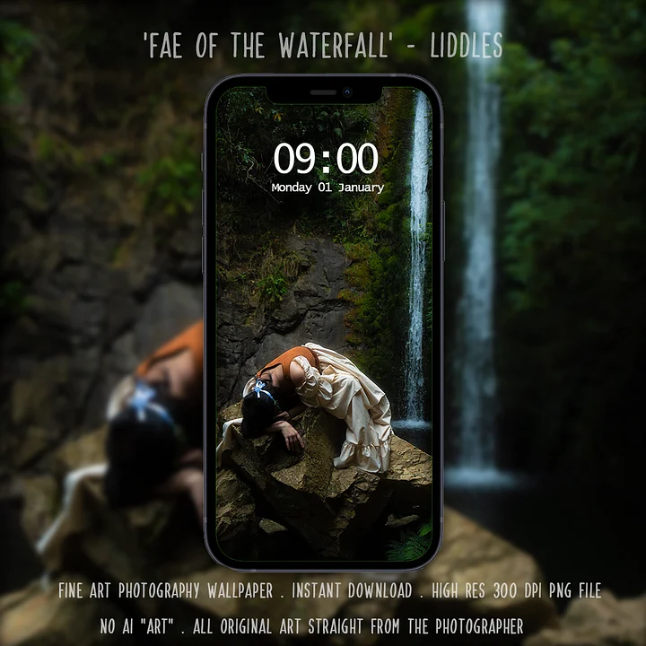 Fae of the waterfall by Liddles phone wallpaper product image (1)