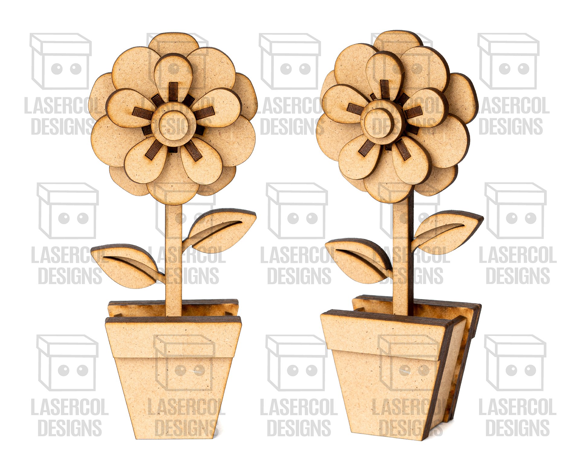 Flowers Set 3d - Laser Cut Files product image (3)