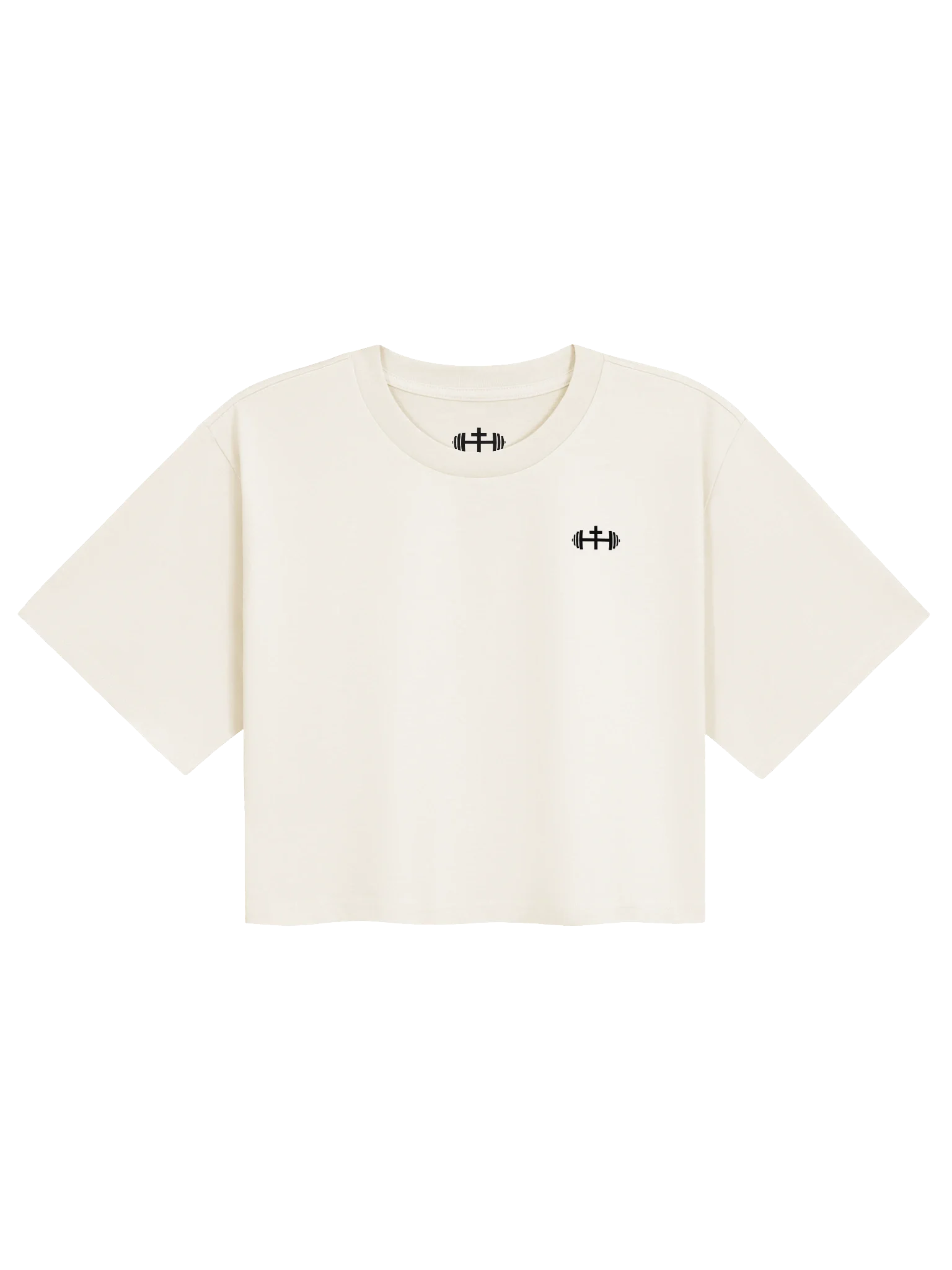 His House Womens Crop Top T-Shirt - Orchid/White/Ecru by His House