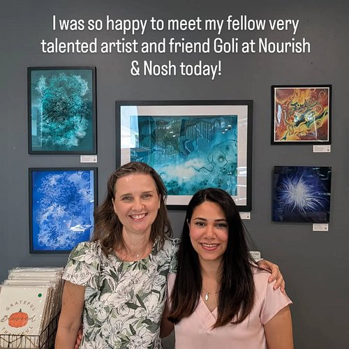 I had another awesome Saturday morning today at @nourish_nosh_bakery and met with my dear friend and very talented artist @vo...