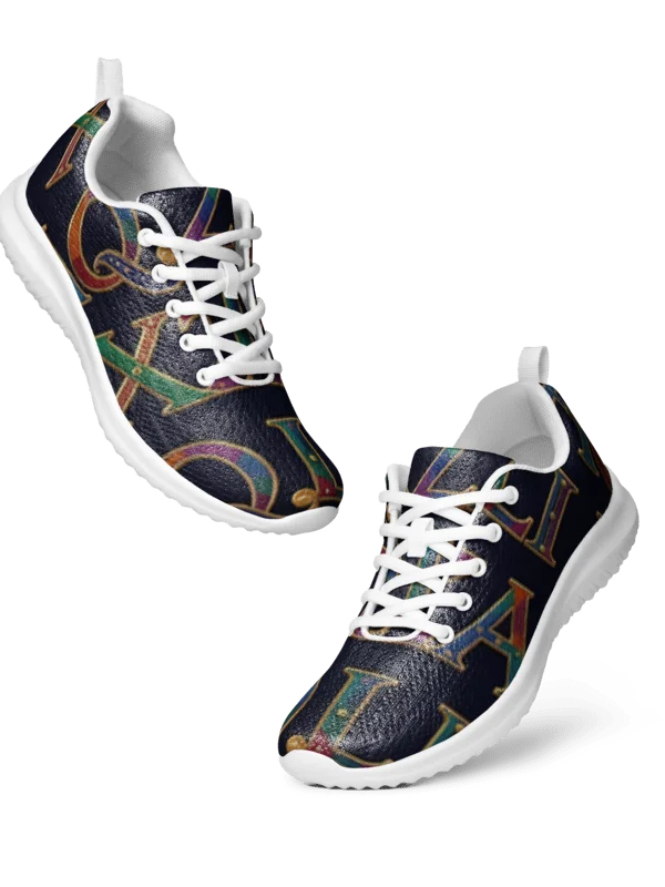 XZAQLI "Jeweled Script" Premium Men's Sneakers (Navy Blue) product image (5)