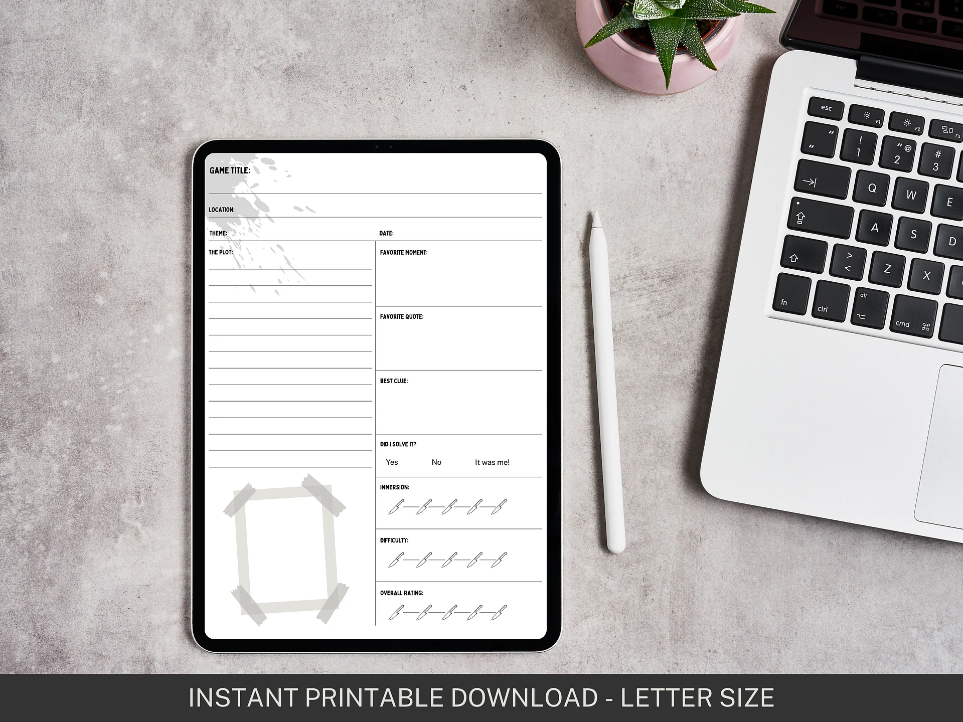 Digital Mystery Party Detective Logbook product image (3)