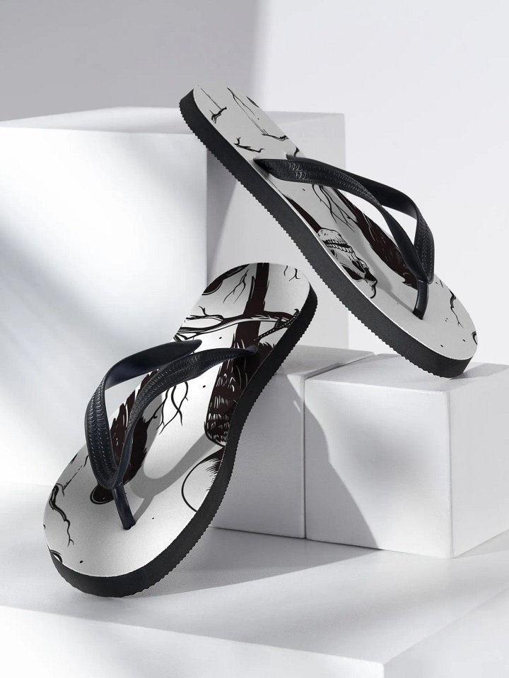 FLIP-FLOPS – Skull on a crow's body 💀🐦🌿 product image (2)