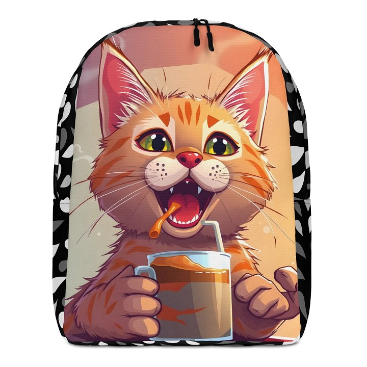 Minimalist Backpack-Pure Purrfection in a Cup product image (1)