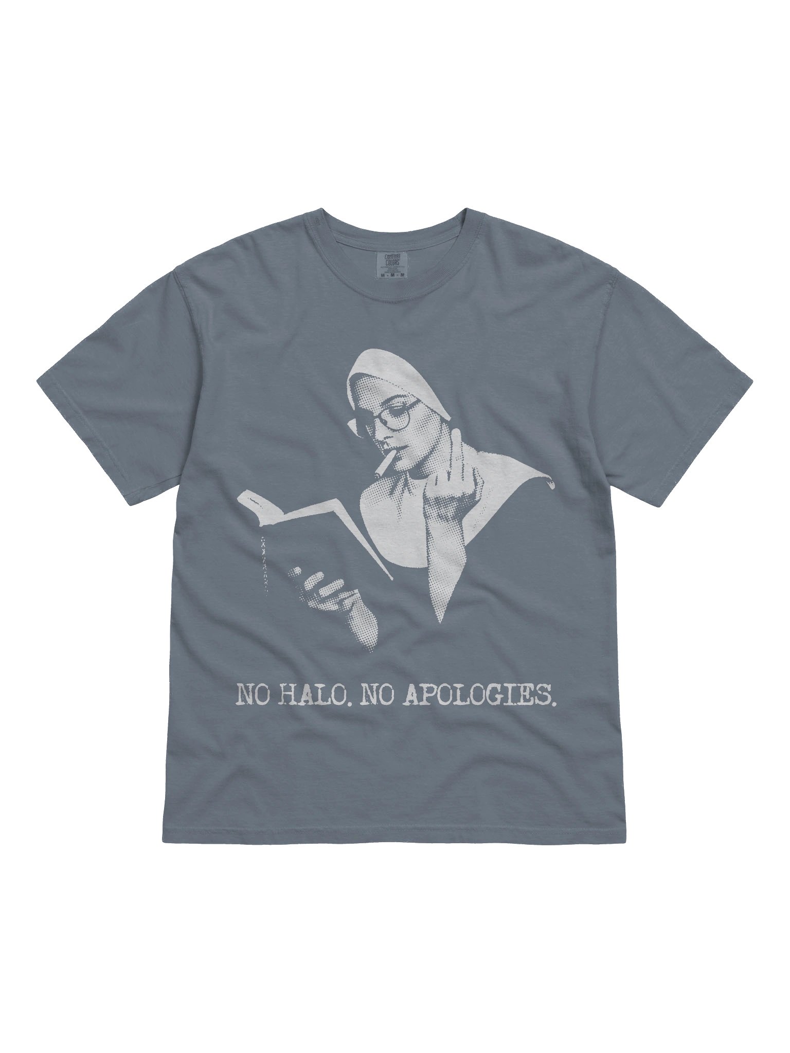 "No Halo. No Apologies. / Nun" // Heavyweight Vintage Tee product image (4)