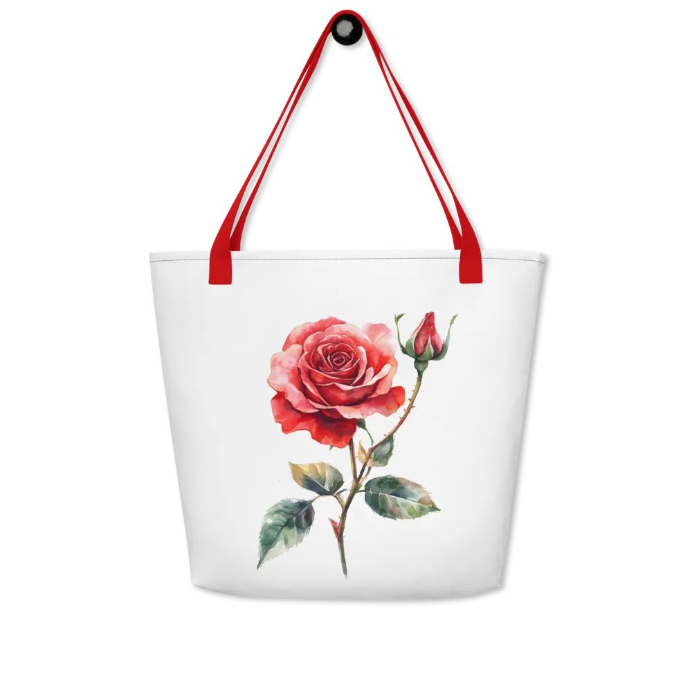 Blooming Red Rose Large Tote Bag product image (4)