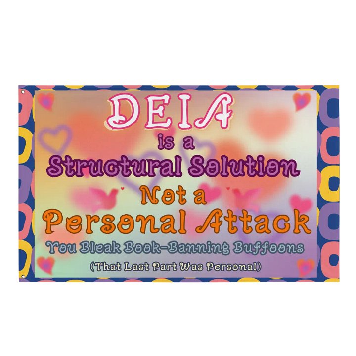Hands Off DEIA, Structural Solution, Protest Flag product image (1)