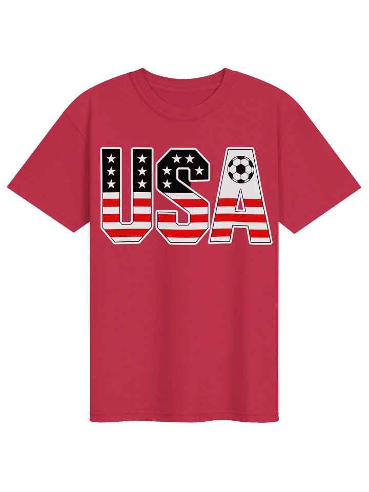 Patriotic USA Soccer T-Shirt - American Flag Graphic Football Tee product image (2)