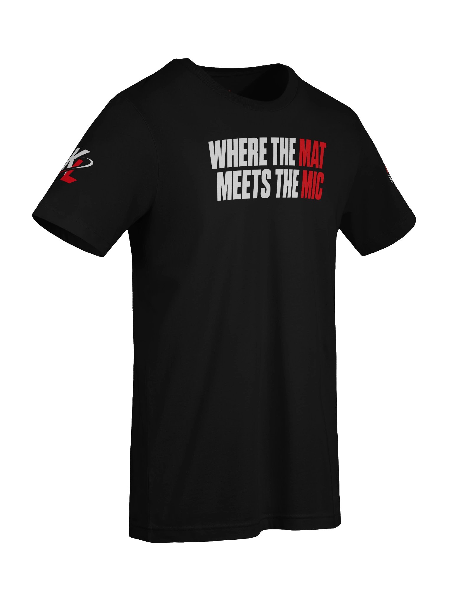 Mat Meets Mic Tee — Black (Sleeve) product image (7)