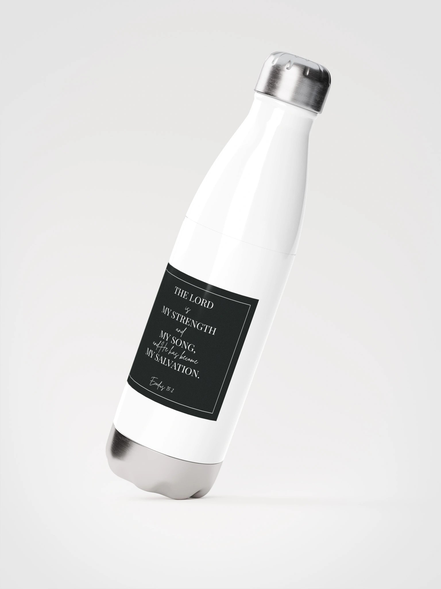 Exodus 15:2 Stainless Steel Water Bottle product image (2)