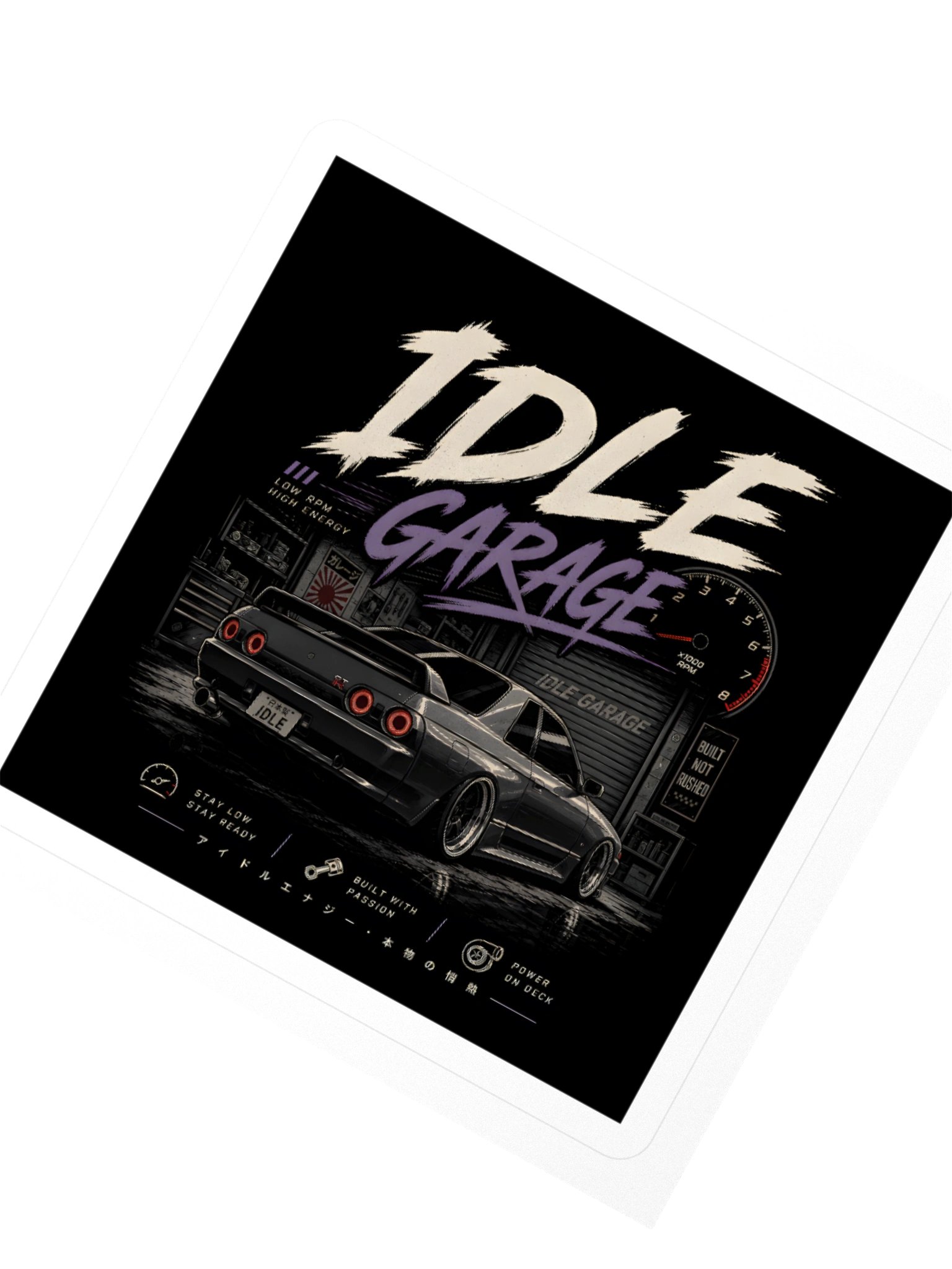 Idle Garage Retro Car Sticker product image (4)