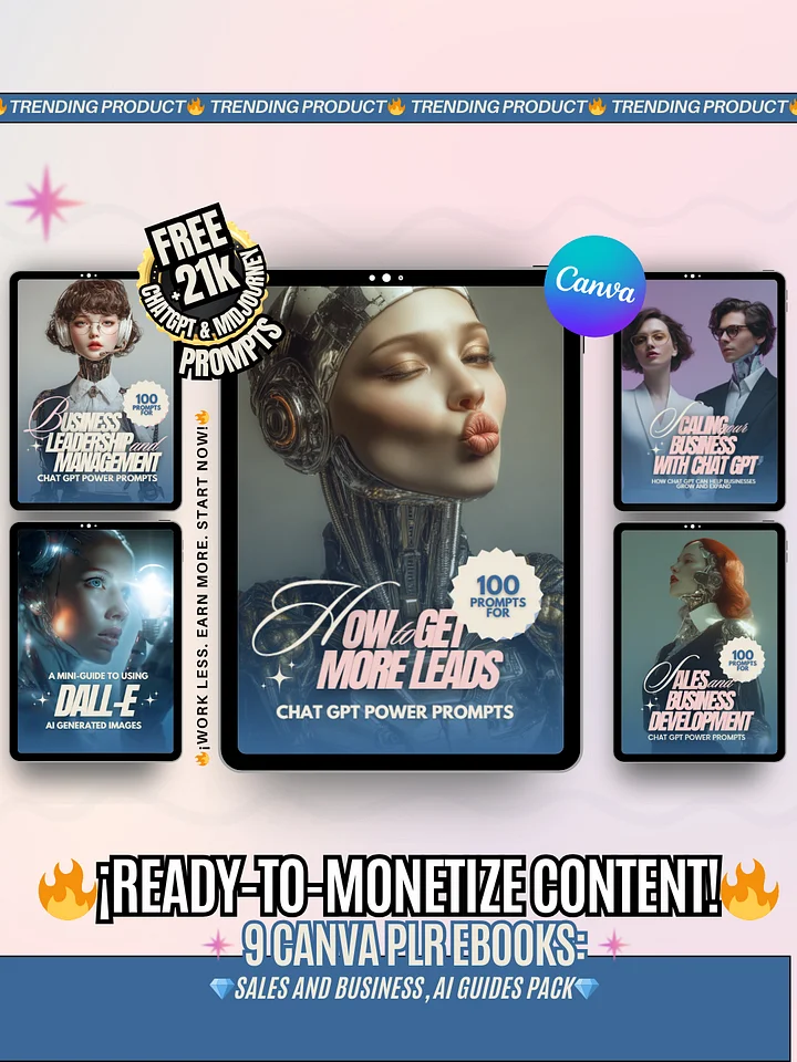 9 Canva Sales And Business IA Guides | MRR PLR Bundle product image (1)