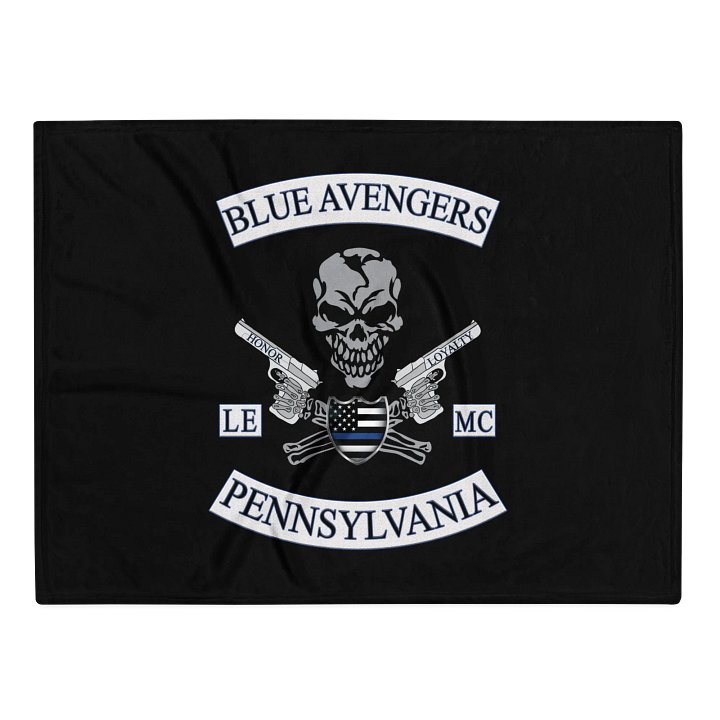 Blue Avengers MC Throw Blanket product image (1)