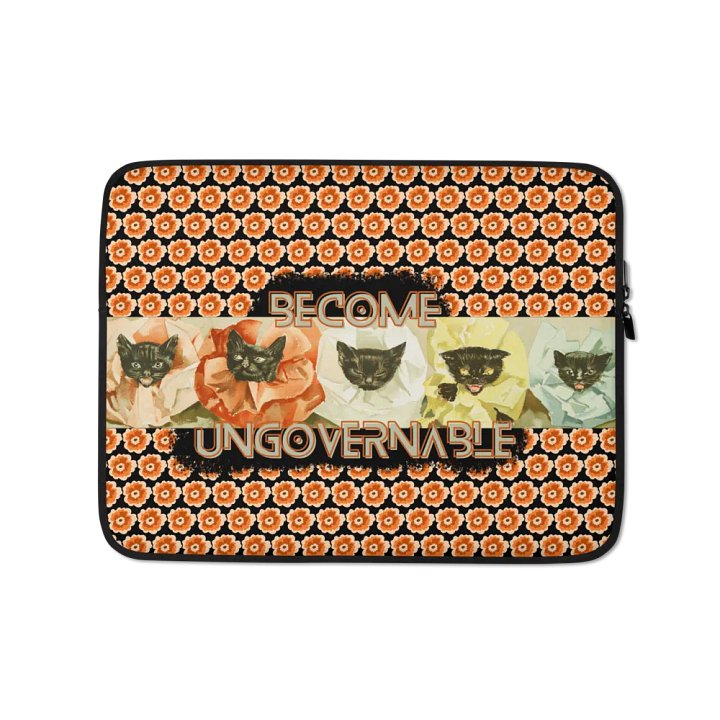 KC, Become Ungovernable (cats), Patterned Laptop Sleeve product image (1)