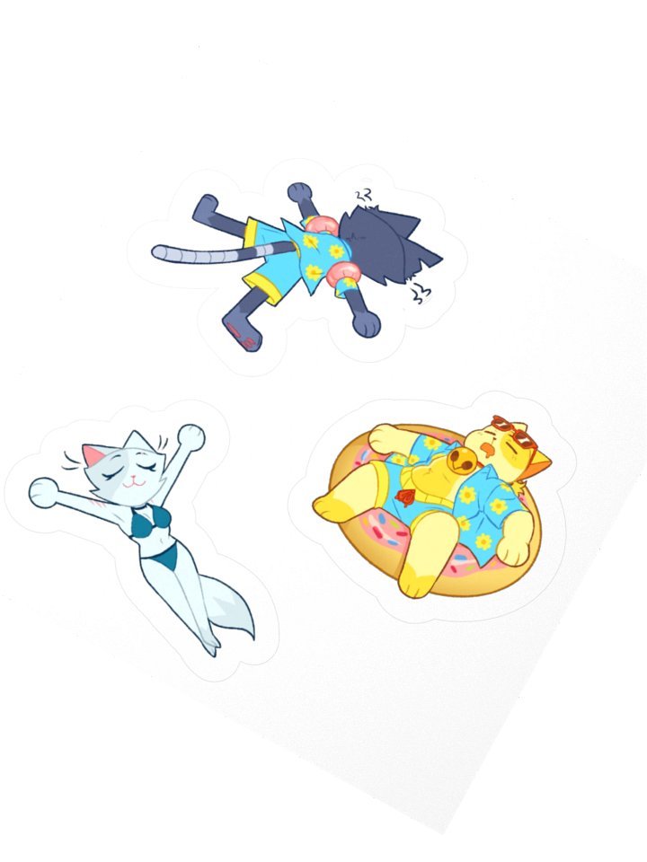 Summer Fun With Misfit, Mieko, & Peni ~ Seasonal Stickers product image (2)