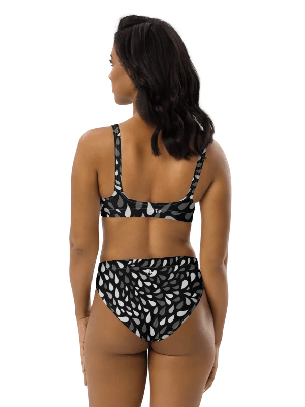 His House Womens High Waisted Bikini Set - Black Wave product image (2)