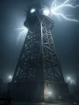 Tesla built a tower to give the whole planet wireless electricity — and lost it over hotel bills. The real Wardenclyffe story (no conspiracy needed) ⚡ #nikolatesla #historyfacts #teslafacts #historytok #wardenclyffe