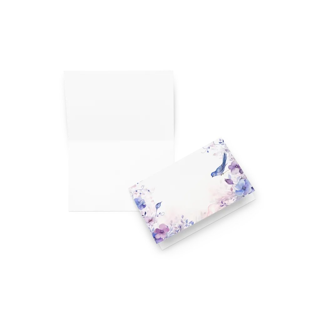All-Occasion Greeting Card: Watercolor Bird and Blossoms product image (5)