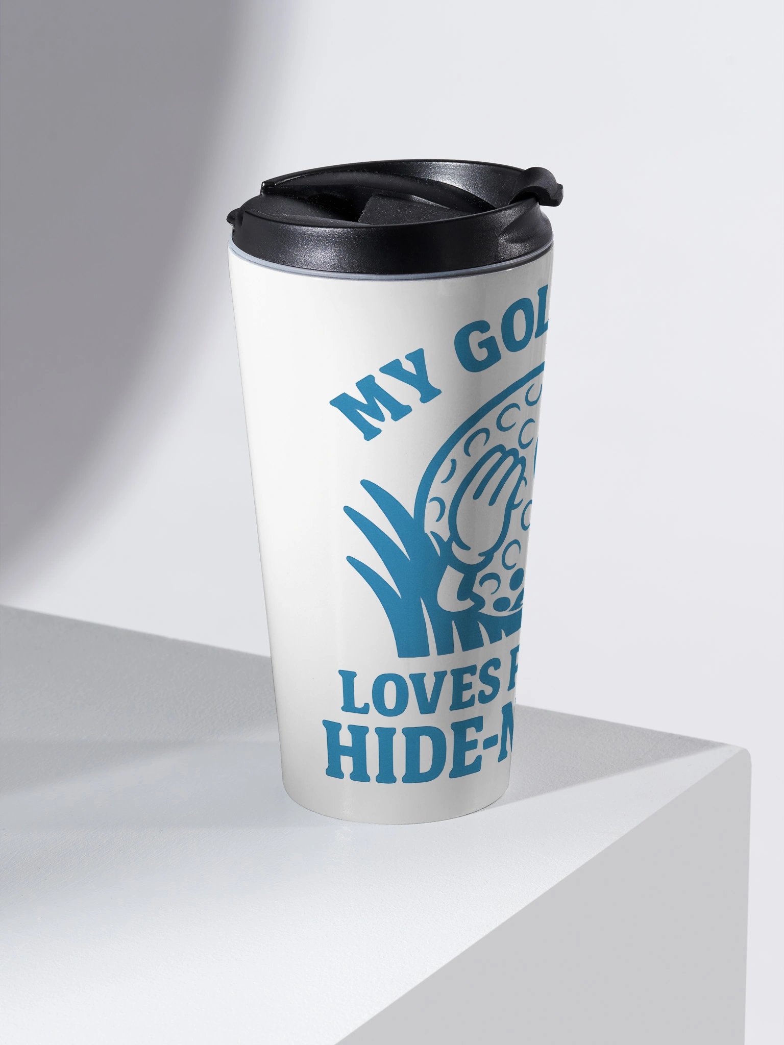 My Golf Ball Loves Playing Hide-N-Seek Funny Design Steel Mug product image (2)