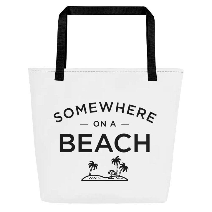 Somewhere on a Beach Large Tote Bag w/ Pocket product image (1)