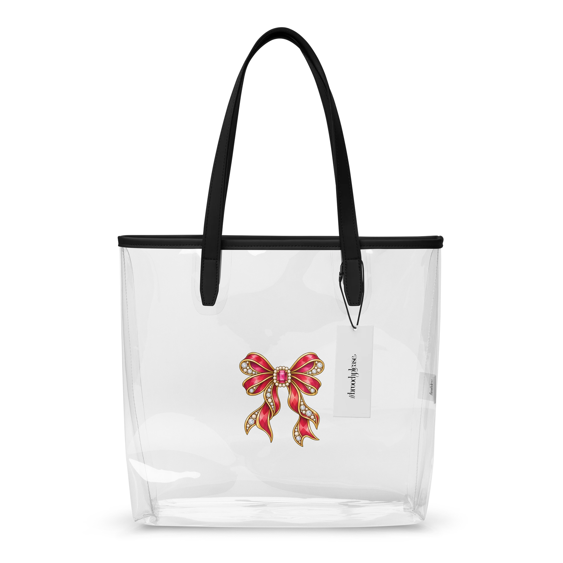 Jewel-inspired Bow Brooch Clear Tote Bag product image (1)