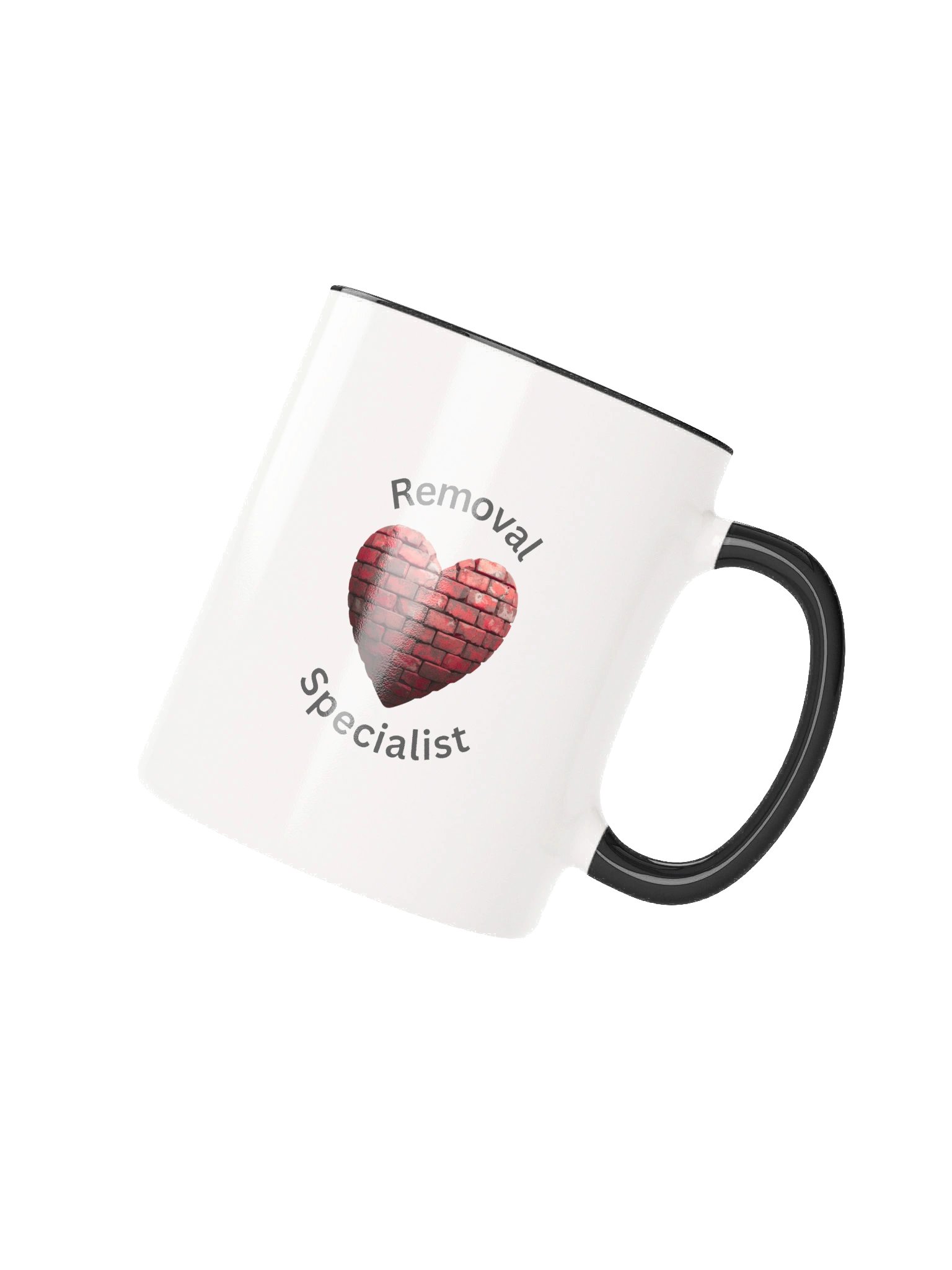 Heart Wall Removal Specialist Ceramic Mug-Red Brick Gray product image (2)