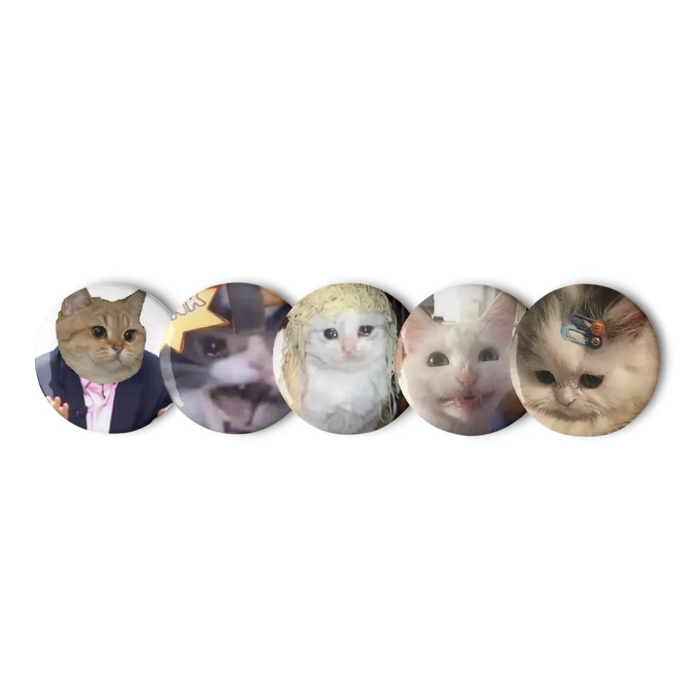 Set of Pin Buttons: Meme Cats 6 product image (5)
