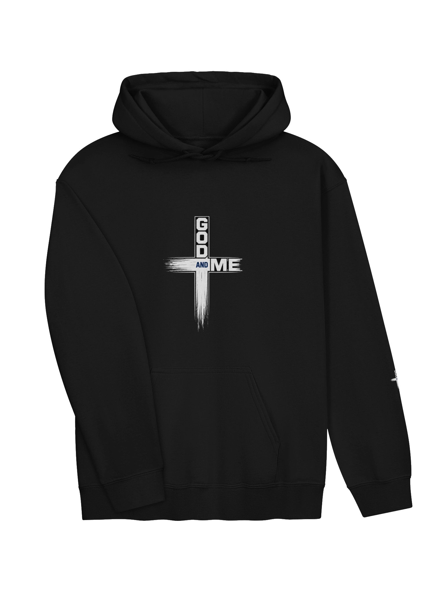GOD AND ME — Rugged Cross Hoodie | Black product image (3)