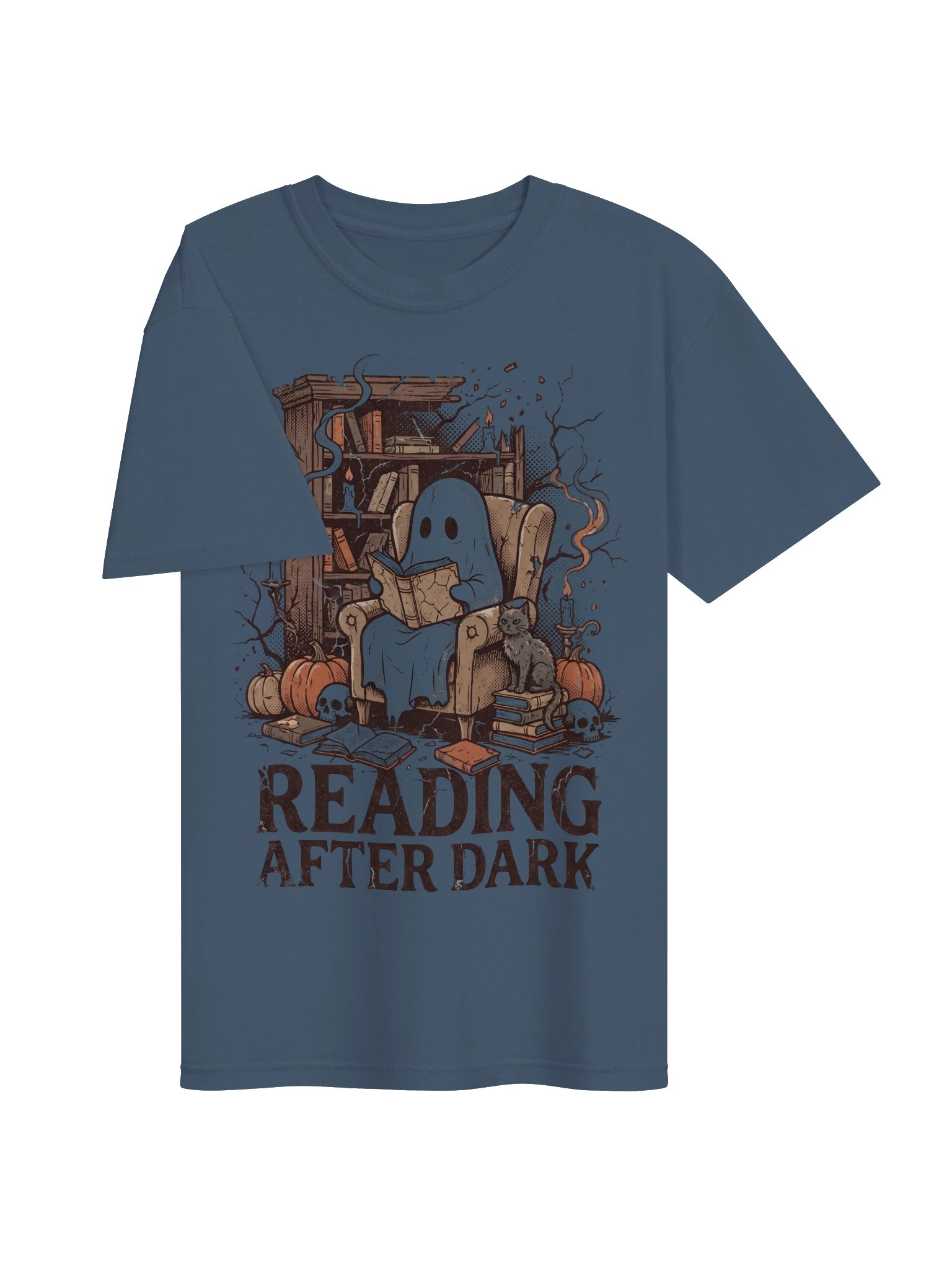 Reading After Dark – Vintage Halloween Book Lover T-Shirt product image (32)