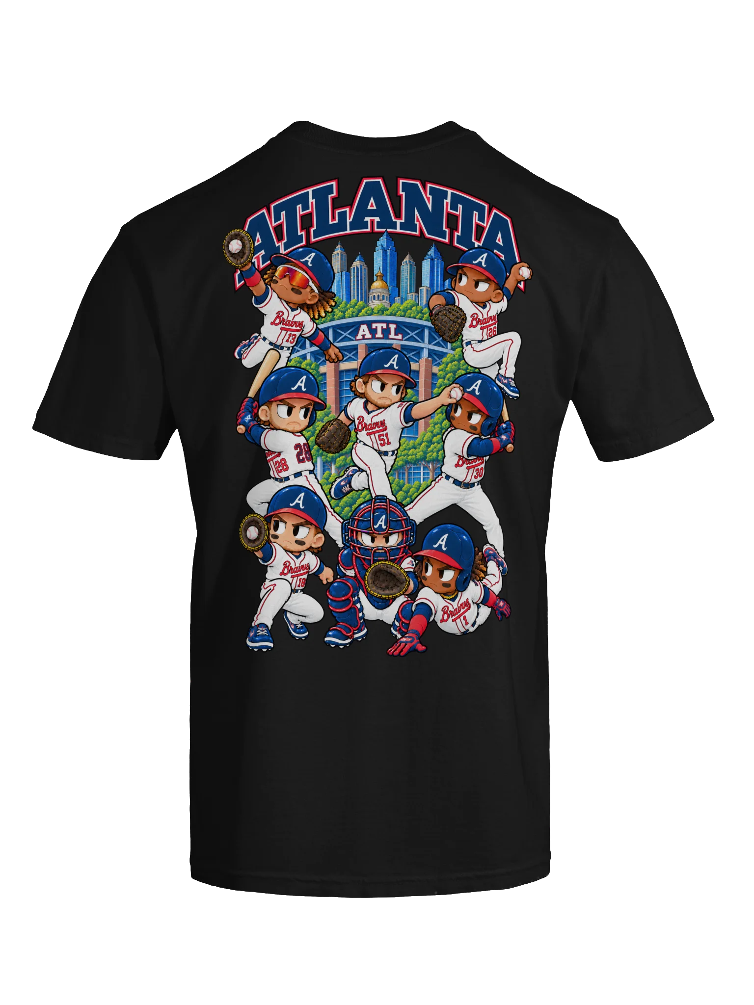 Atlanta Baseball 2026 Animated Player Back Print T-Shirt product image (11)