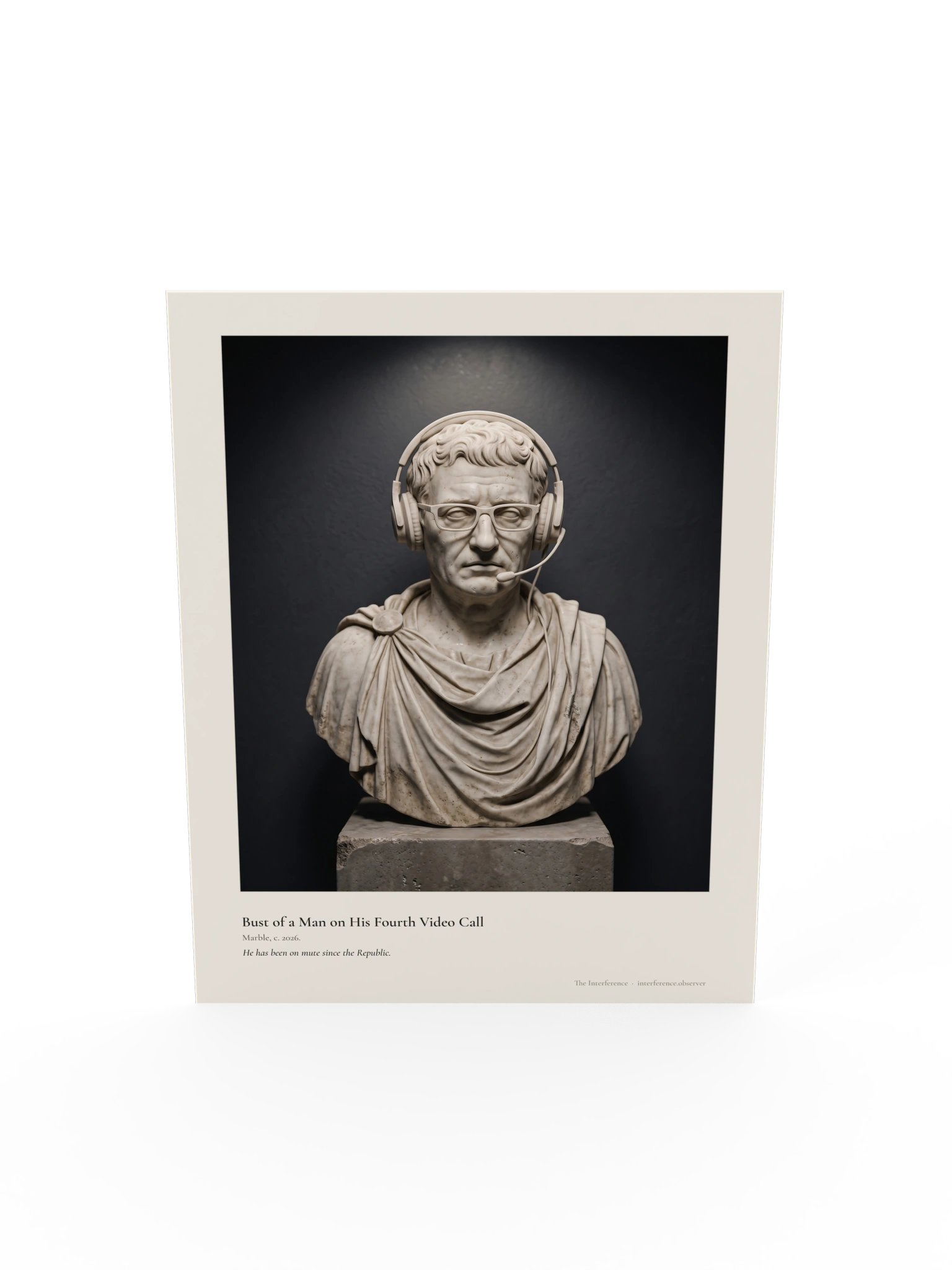 Bust of a Man on His Fourth Video Call product image (6)