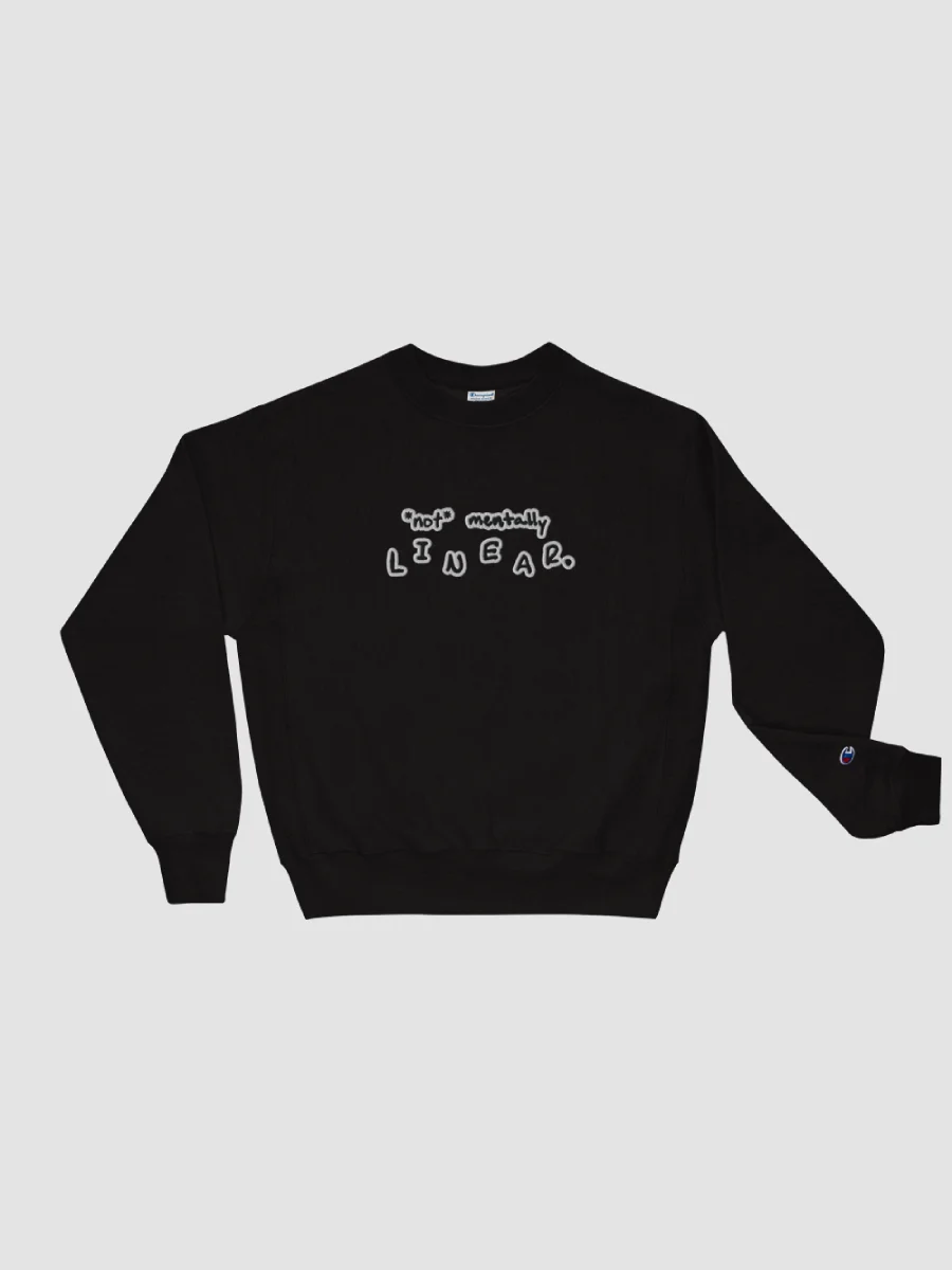 *not* mentally linear (bubble design) embroidered champion crewneck sweatshirt product image (3)
