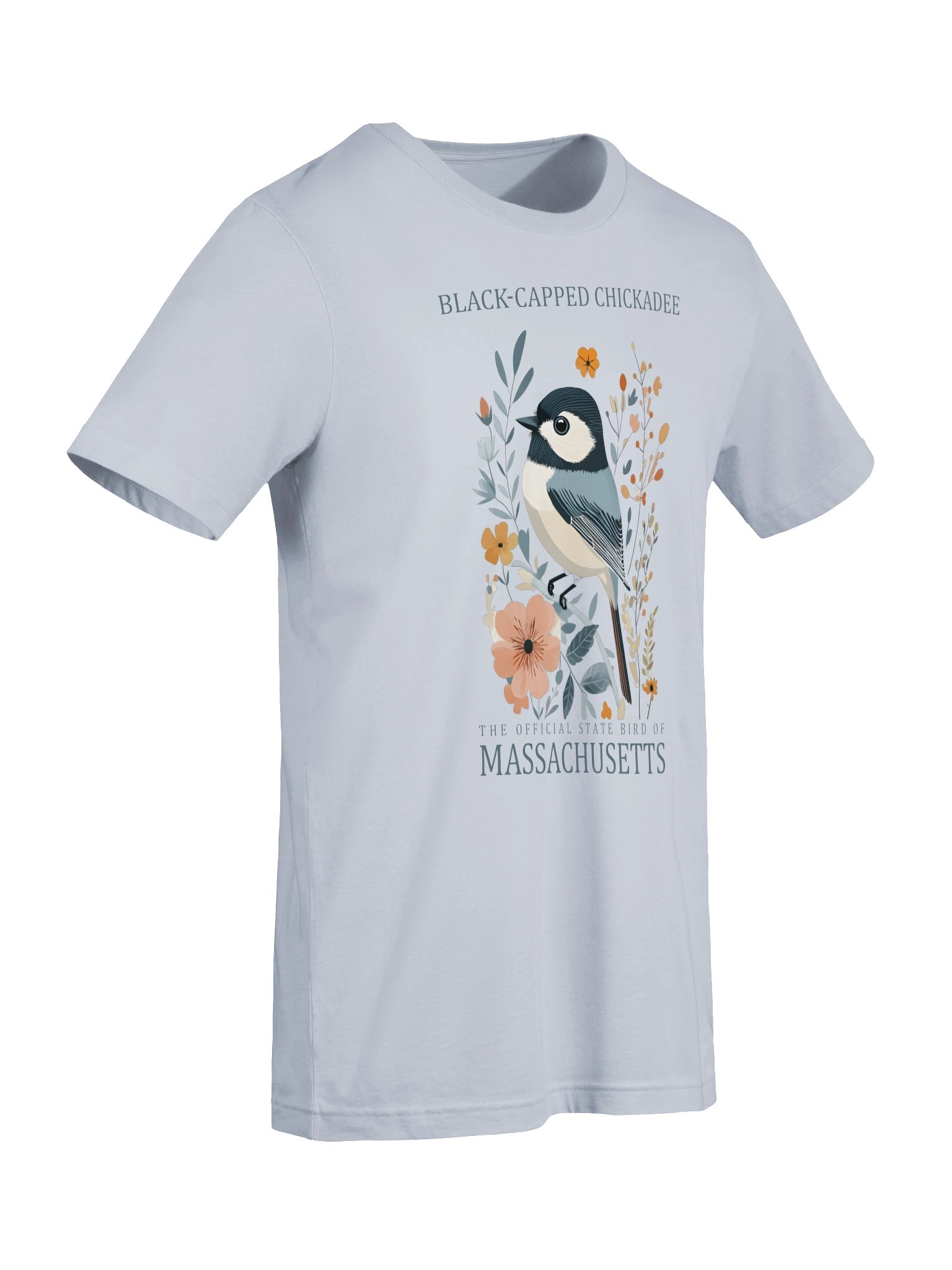 Black-Capped Chickadee Massachusetts Bird Tee product image (7)