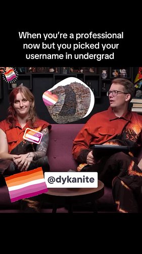 Can’t wait to be Dr. Dykanite

Full interview on the SciShow YouTube channel :) #geology #science #womeninstem #wlw #gay