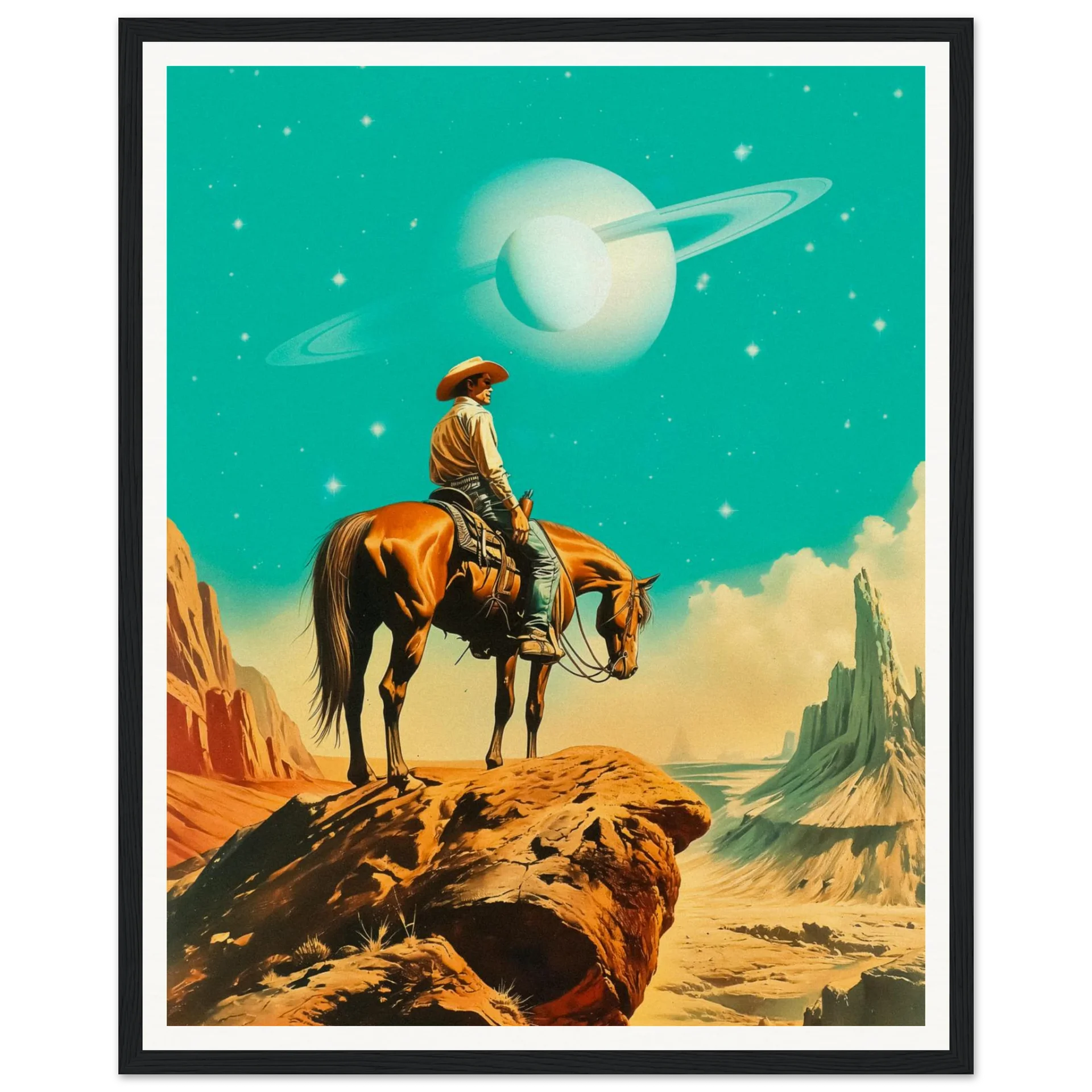 Western Astronaut Wall Art