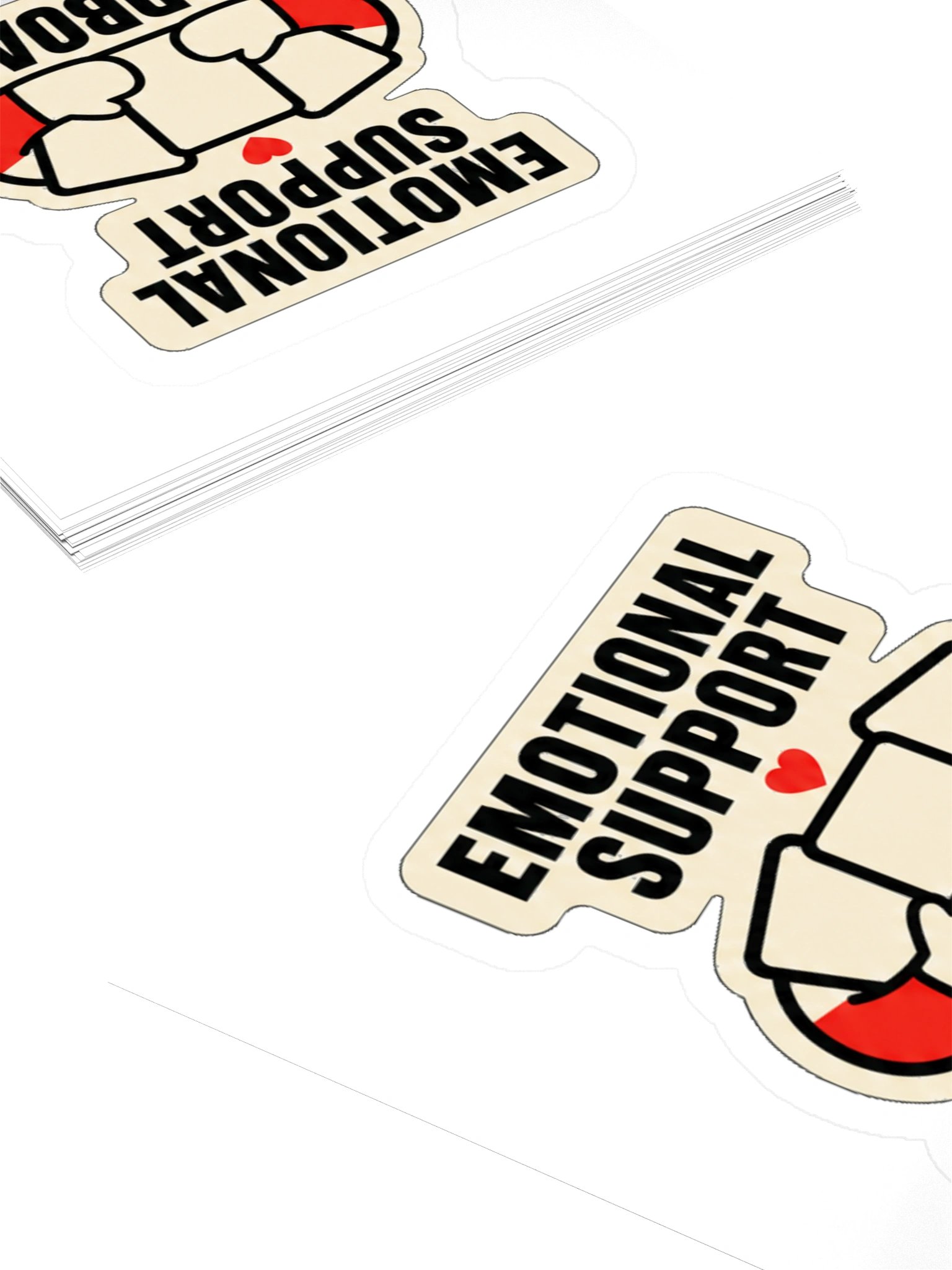 EMOTIONAL SUPPORT CARDBOARD — Commander Sticker product image (5)