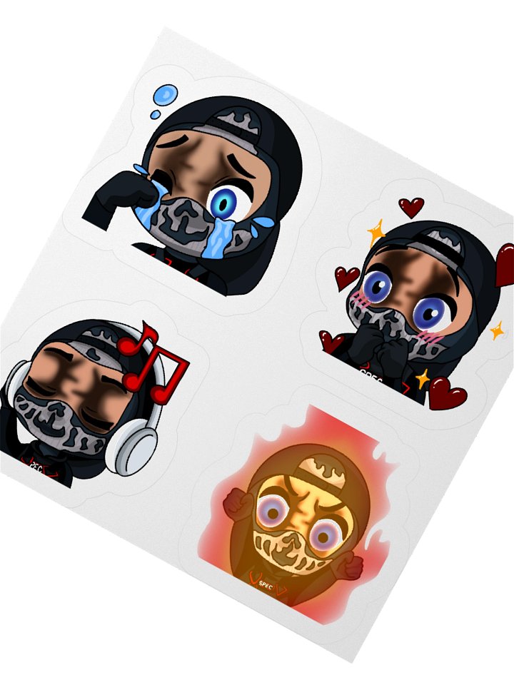 Spec Chibi Emoji Sticker Pack product image (3)