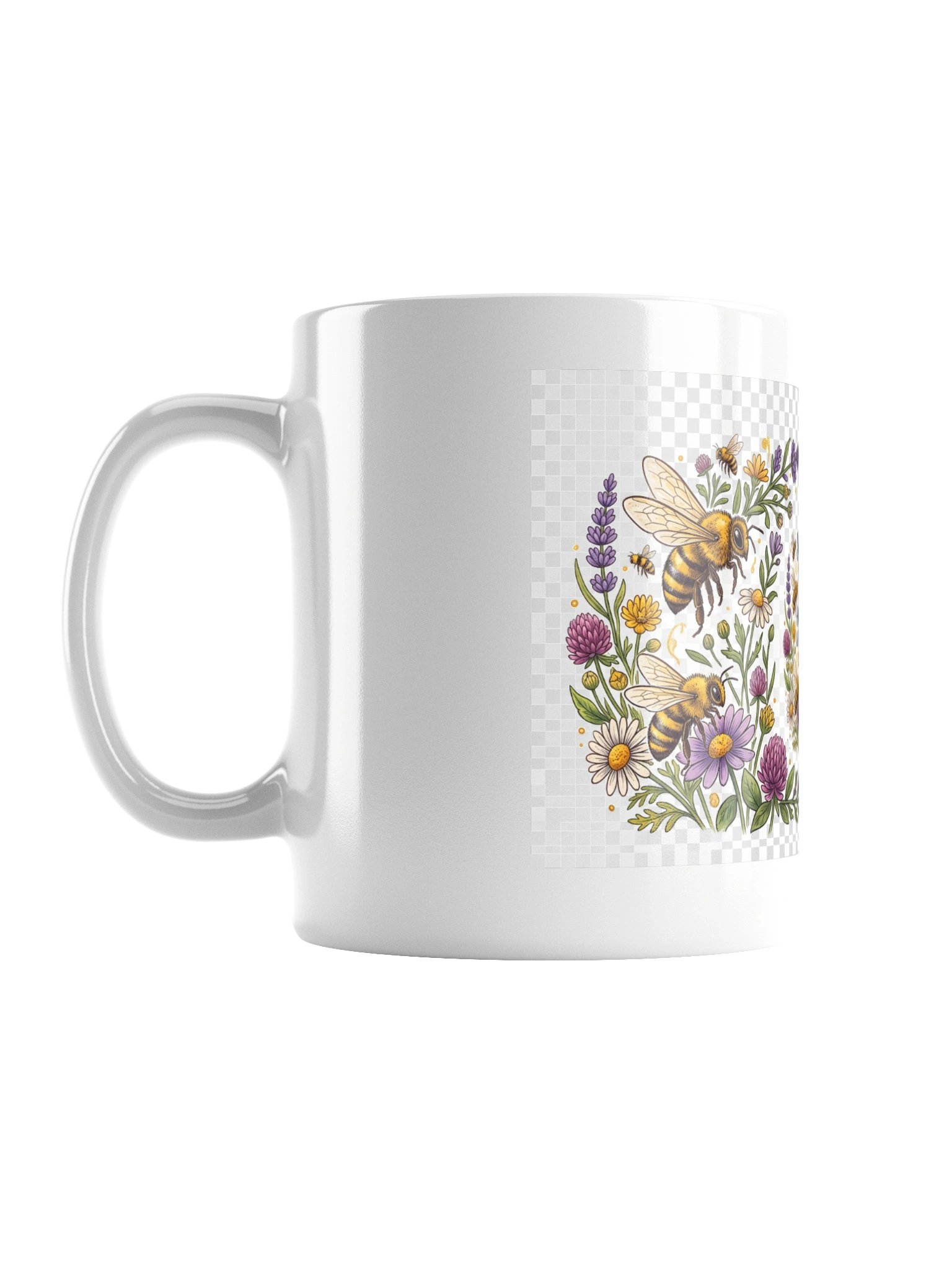 "The Sweetest Buzz" Botanical Bee & Honeycomb Coffee Mug product image (1)
