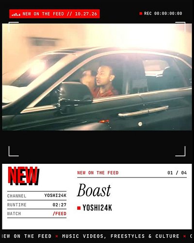 New on The Feed 🌊 Sound on.

• Yoshi24k: “Boast”
• KARRAHBOOO: “NO CAP”
• Doechii: “CATWOMAN | Swamp Sessions”
• Yulia Gon: “...