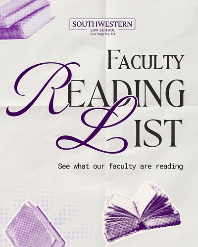 Looking for your next great read? Our 2026 faculty book recommendations are here, with picks ranging from fantasy and horror ...