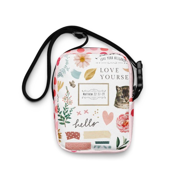 Matthew 22:37-39 | Chic Boho Collage Crossbody Bag product image (1)
